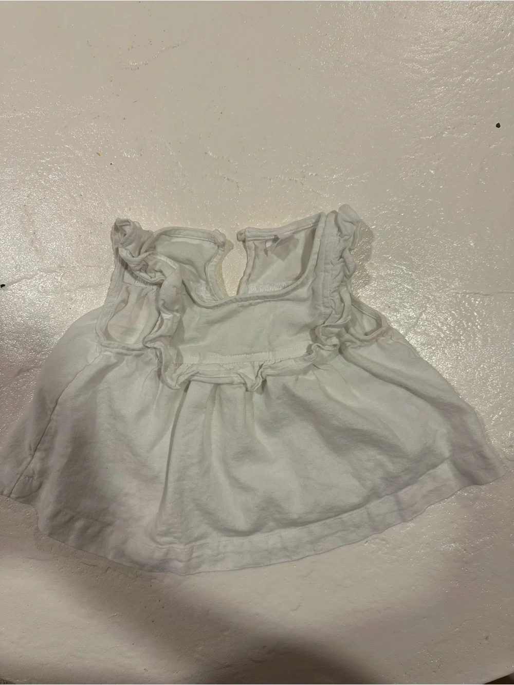 Girls' White Linen Ruffle Tank Top - Baby Gap 18-24 M Months